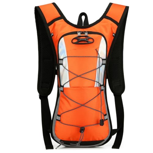 YUEKOPOU Rucksack Wasserspeicher, Outdoor Wasserbeutel, Womens Running Vest,Water Vest for Running Men,with Reflective Strips, Holds Water Bladder, Suitable for Mountain Biking,(Orange) von YUEKOPOU