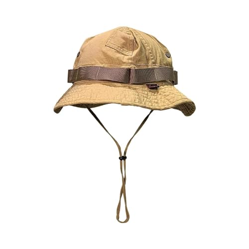 YUEZHAN Bucket Hat Hut Damen Herren Baumwolle Angeln Jacquemuss Fischer Hüte Für Männer Frauen Cappell Ini Eimer Kappen Khaki von YUEZHAN