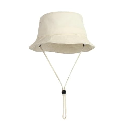 YUEZHAN Bucket Hat Hut Damen Herren Damen Große Größe Eimer Hüte Frauen Reine Baumwolle Sonnen Kappe Herren Hut Männer Plus Größe Fischer Hüte 58Cm Beige von YUEZHAN