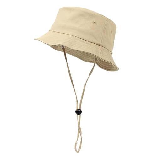 YUEZHAN Bucket Hat Hut Damen Herren Damen Große Größe Eimer Hüte Frauen Reine Baumwolle Sonnen Kappe Herren Hut Männer Plus Größe Fischer Hüte 62Cm Khaki von YUEZHAN