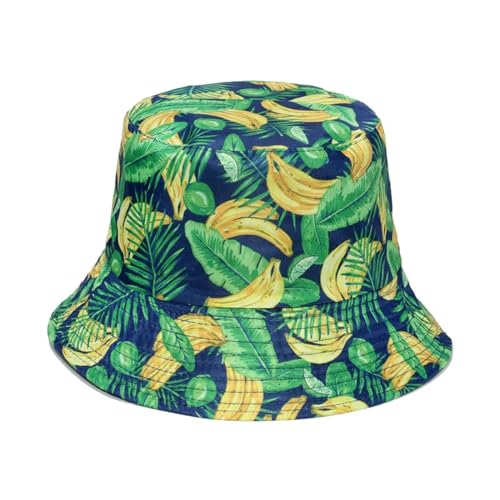 YUEZHAN Bucket Hat Hut Damen Herren Früchte Druck Eimer Hut Outdoor Sonnenhut Niedlich Erdbeer Wassermelone Kirsche Fischer Kappe Männer Motorhaube 56-58Cm 26 von YUEZHAN