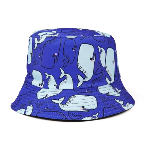 YUEZHAN Bucket Hat Hut Damen Herren Unisex Baumwolle Cartoon Eimer Hut Männer Frauen Doppelseitige Sonnen Kappe Mode Fold Sonne Angeln Fischer Hüte 56-58Cm 13 von YUEZHAN