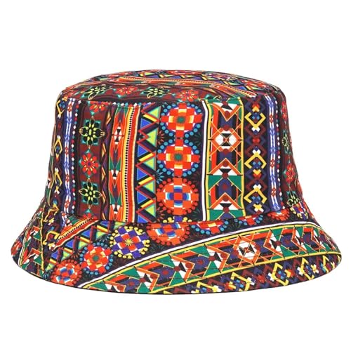 YUEZHAN Bucket Hat Hut Damen Herren Unisex Baumwolle Cartoon Eimer Hut Männer Frauen Doppelseitige Sonnen Kappe Mode Fold Sonne Angeln Fischer Hüte 56-58Cm 50 von YUEZHAN