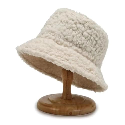 YUEZHAN Bucket Hat Hut Damen Herren Winter Warme Mütze Baumwolle Eimer Hut Für Frauen Männer Harajuku Fischer Hüte Bob Outdoor Kappen 56-58Cm Beige von YUEZHAN