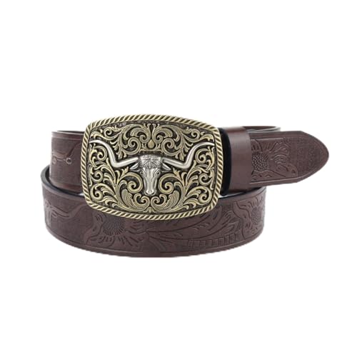 YUEZHAN Gürtel Western-Jeansgürtel Mit Großer Schnalle Retro-Gürtel Aus Punk-Leder Für Herren Und Damen Street-Gürtel 1 YUEZHAN Gürtel Western-Jeansgürtel Mit Großer Schnalle Retro-Gürtel Aus Punk-Leder Für Herren Und Damen Street-Gürtel 1 von YUEZHAN