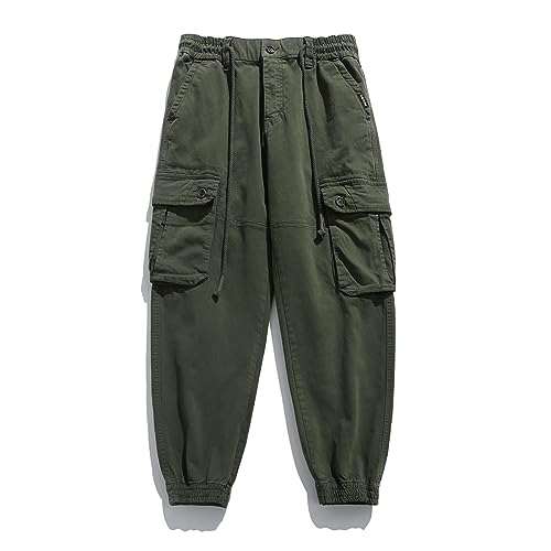 YUEZHAN Jeans Pantalon Khaki-Overall Für Herren Modische Und Taktische Freizeit-Leggings Herrenbekleidung 31 Armeegrün von YUEZHAN