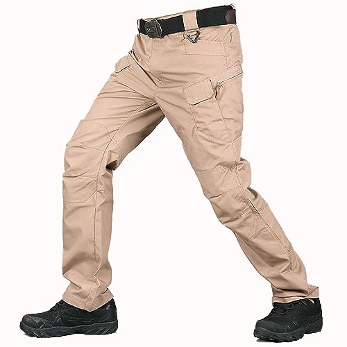 YUEZHAN Jeans Pantalon Modische Taktische Hose Für Herren Militärhose Arbeitsanzüge Trainingshose L Khaki von YUEZHAN