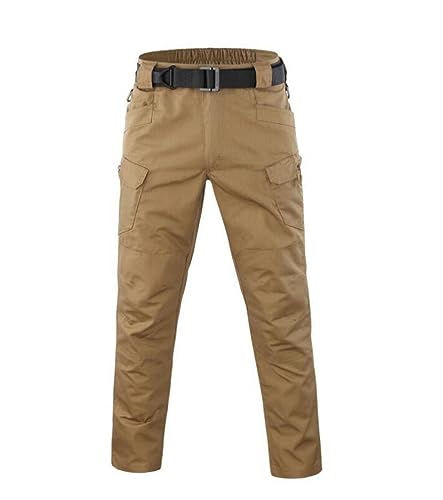 YUEZHAN Jeans Pantalon Taktische Plaid-Hose Outdoor-Sport Herren-Multi-Pocket-Hose Outdoor-Sport Herren-Hose L Khaki von YUEZHAN