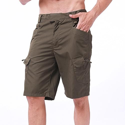 YUEZHAN Jeans Pantalon Taktische Shorts Herrenshorts Karierter Stoff Outdoor-Sportshorts Herrenhose XL Grün von YUEZHAN