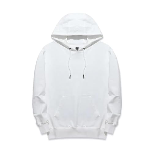 YUEZHAN Pullover Sweatshirt Hoodie Loose Drop Schulter Ärmel Hoodie Baumwolle Herren Kapuze Kapuze Sweatshirts Hoodie Sweatshirt Tops M Weiß von YUEZHAN