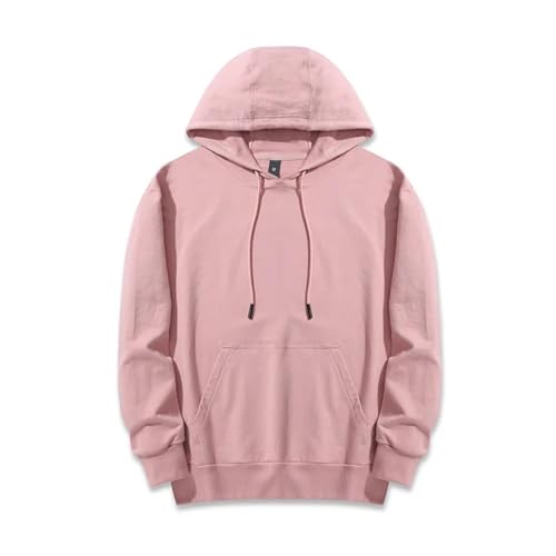 YUEZHAN Pullover Sweatshirt Hoodie Loose Drop Schulter Ärmel Hoodie Baumwolle Männer Kapuze Hoodies Sweatshirts Hoodie Sweatshirt Tops XL Rosa von YUEZHAN