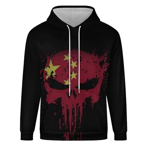 YUEZHAN Pullover Sweatshirt Hoodie Mode Einfarbig Abstrakt Unregelmäßig Muster Gedruckt Hoodie Locker Lässig Bedruckt Hoodie 5XL Style-3 von YUEZHAN