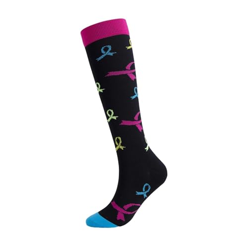 YUEZHAN Strapsstrümpfe Halterlose Strümpfe Unisex-Farb Bedruckte Socken Sweat Wicking Atmungsaktive Sport Kompression Elastische Lange Rohr-Design Seiden Strümpfe Klassische Socken L Camouflage von YUEZHAN