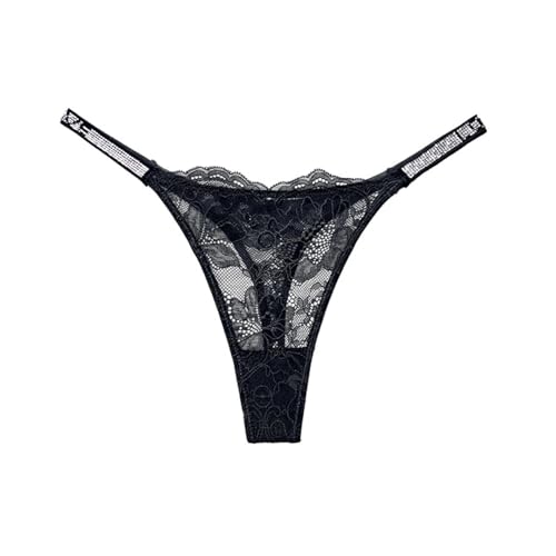 YUEZHAN Unterhosen Höschen Glänzendes Strass Spitze Schlanke T-Hose Ultra Dünne Sexy Damen Tanga S Schwarz YUEZHAN Unterhosen Höschen Glänzendes Strass Spitze Schlanke T-Hose Ultra Dünne Sexy Damen Tanga S Schwarz von YUEZHAN