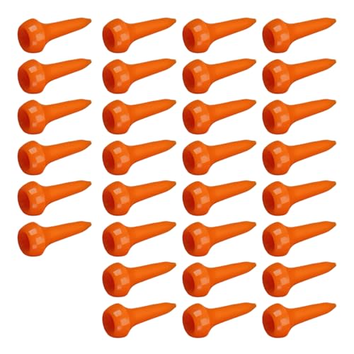 YUGSHNKFC 30Pcs Pilz Kopf Kurze Golfplätze Tees Bälle Stehen Professionelle Weiß Kunststoff Golfplätze Tees Golfplätze Zubehör Für Driving Ranges von YUGSHNKFC