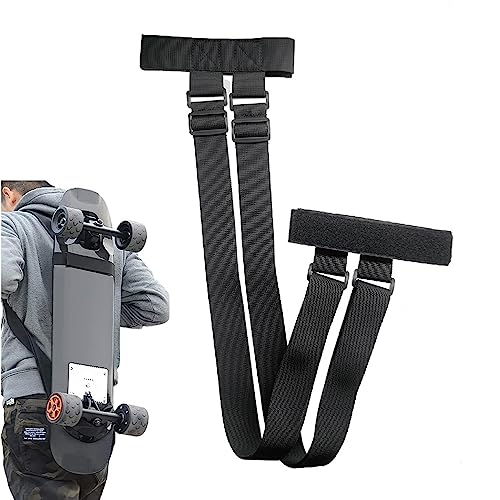 YULIAO Skateboard Tasche, Scooter Schultergurt, Skateboard Trage Gurt, Skateboard Schulter Tragegurt, Skateboard Schulterträger, Verstellbarer Snowboard Skateboard Rucksack Gurt von YULIAO