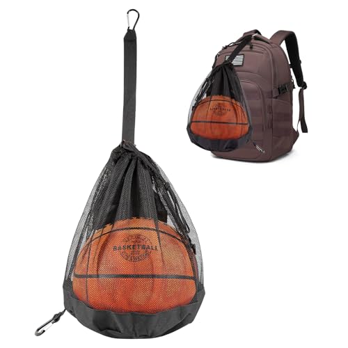 Ballsack,Ballnetz 1 Ball Basketball Tasche,Rucksack Tragbare Ballnetz,FußBallnetz mit Reißverschluss Tasche, Mehrzweck Sport Netztasche,Balltasche Ball Netz Tasche für Fußball Basketball Volleyball Ballsack,Ballnetz 1 Ball Basketball Tasche,Rucksack Tragbare Ballnetz,FußBallnetz mit Reißverschluss Tasche, Mehrzweck Sport Netztasche,Balltasche Ball Netz Tasche für Fußball Basketball Volleyball von YUNCHONGuk