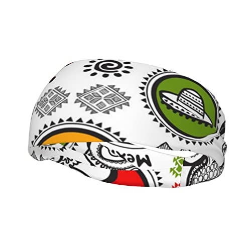 Mexikanische Salsa-Symbole, Sport-Stirnbänder, feuchtigkeitsableitendes Workout-Stirnband, Schweißband, Stirnbänder zum Laufen, Yoga, Haarband für Damen und Herren Mexikanische Salsa-Symbole, Sport-Stirnbänder, feuchtigkeitsableitendes Workout-Stirnband, Schweißband, Stirnbänder zum Laufen, Yoga, Haarband für Damen und Herren von YUNKOU