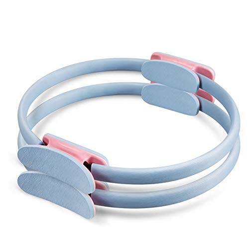 Doppelgriff Pilates Yoga Rings, Exercise Ringe, Sport Trainingsgeräte Für Zuhause Zum Training & Zur Stärkung Der Inneren & Äußeren Oberschenkel. 2Pcs. Blau. von YUNM