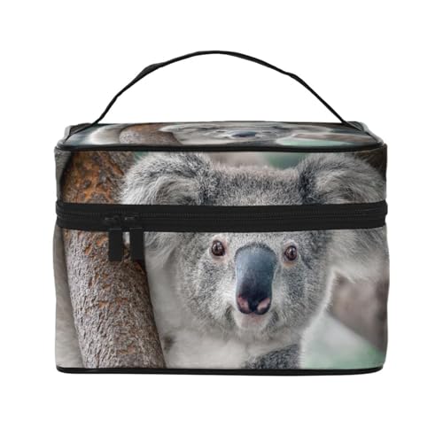 Entspannter Koala, Make-up-Tasche, Kosmetiktasche, tragbare Reise-Kulturtasche, Federmäppchen, Kulturbeutel von YUNWEIKEJI
