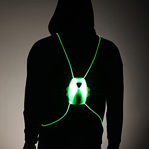 YUNYODA Lauflicht mit Reflektoren, Lauflicht Joggen mit verstellbarem Strahl 450 Lumen, USB Wiederaufladbare wasserdichte Vordere Lampe und Hintere Warnblinkende für Wandern, Laufen, Laufen von YUNYODA