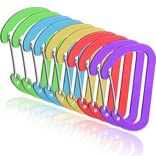 YUTOU 10 Stück Karabiner Schlüsselanhänger Kletterschnalle Gefederter Karabinerhaken aus Aluminium Klein Kletterschnalle Karabinerhakenschloss für Camping Angeln Wandern oder Reisen YUTOU 10 Stück Karabiner Schlüsselanhänger Kletterschnalle Gefederter Karabinerhaken aus Aluminium Klein Kletterschnalle Karabinerhakenschloss für Camping Angeln Wandern oder Reisen von YUTOU