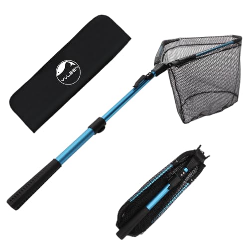 YVLEEN Faltbares Fischernetz – Faltbarer Fischkescher, robuster Aluminium-Teleskopstangengriff und Nylon-Netz, 40,6 cm Reifengröße YVLEEN Faltbares Fischernetz – Faltbarer Fischkescher, robuster Aluminium-Teleskopstangengriff und Nylon-Netz, 40,6 cm Reifengröße von YVLEEN