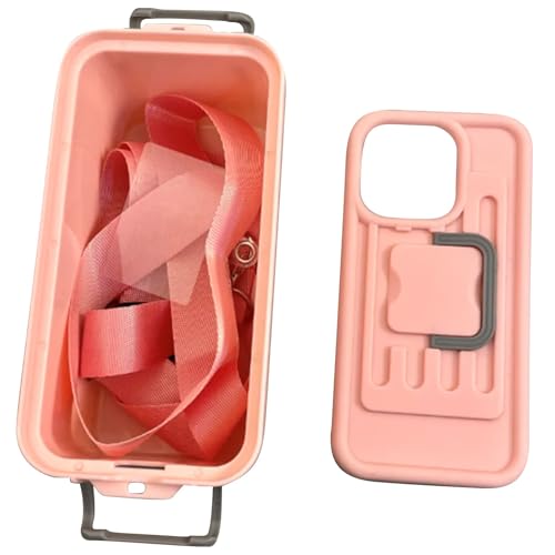 Kosmetiktasche Reise Damen Multifunktionale Kosmetiktasche, Handyhülle, lustiger Koffer, Umhängetasche, kreative coole Aufbewahrungsbox-Form, multifunktionale Umhängetasche, Geldbörse (Pink, 20cm) von YWJewly