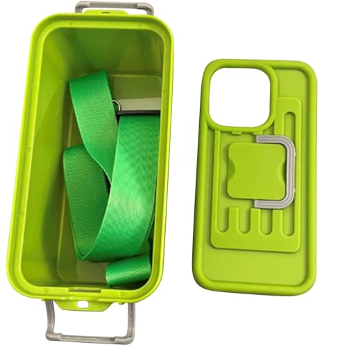 Kosmetiktasche Transparent Groß Multifunktionale Kosmetiktasche, Handyhülle, lustiger Koffer, Umhängetasche, kreative coole Aufbewahrungsbox-Form, multifunktionale Jade Roller Mangos (Green, 20CM) von YWJewly