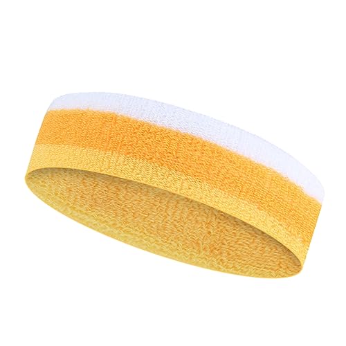 Sicherheitsgurt Für Ältere Menschen Handtuch Mit Laufen Fitness Yoga Antitranspirant Haarband Stirnband (Yellow, One Size) von YWSTYllelty