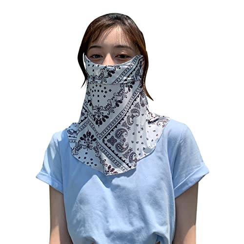 YWSTYllelty Bremsspur atmungsaktive Maske mit Ohrschlaufen Sonnenschutz im Freien Gesichtsmaske (White, One Size) von YWSTYllelty
