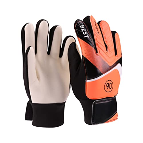 YWSTYllelty Super Grips Torwart-Kinderhandschuhe für Kinderhandschuhe Handschuhe Schutz Jungen Fußball Sport Sicherheit Sportschutzbrille (Orange, S) von YWSTYllelty