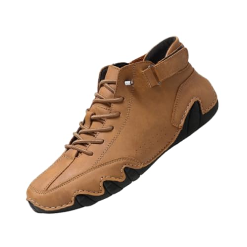 YWeiLiangSan Orthopädische Sneaker für Herren, wasserdichte orthopädische Winterschuhe, warme Winterstiefel aus Fleece (36,Light Brown) von YWeiLiangSan