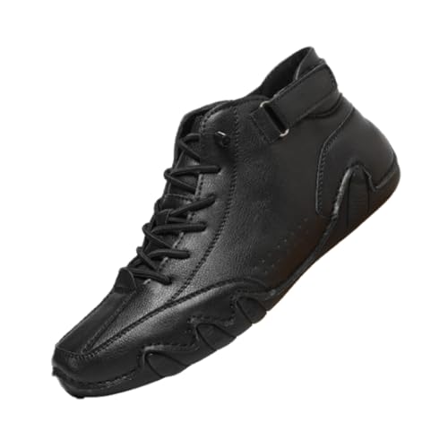 YWeiLiangSan Orthopädische Sneaker für Herren, wasserdichte orthopädische Winterschuhe, warme Winterstiefel aus Fleece (41,Black) von YWeiLiangSan