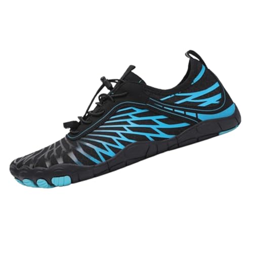 YWeiLiangSan Wanderschuhe Barfuß für Damen, rutschfeste Sportschuhe mit breiter Spitze, rutschfeste, atmungsaktive Barfußschuhe (38,Dark Blue) von YWeiLiangSan