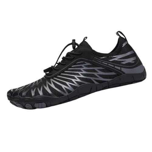 YWeiLiangSan Wanderschuhe Barfuß für Damen, rutschfeste Sportschuhe mit breiter Spitze, rutschfeste, atmungsaktive Barfußschuhe (44,Black A) von YWeiLiangSan