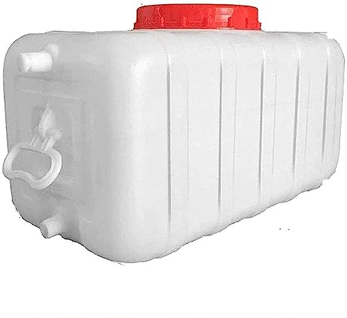 YXCUIDP Kunststoff-Wassertank Horizontaler Quadratischer Wasserspeichertank mit Kunststoff-Wassereimerdeckel Und Ventil Wasserträger for Garten/Bauernhof/Camping, Tragbarer Auto-Wassertank(50L) von YXCUIDP