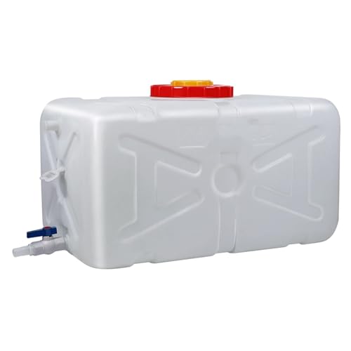YXCUIDP Quadratischer Wasserspeichertank Weißer Tragbarer Wassereimer Wasserbehälter Outdoor-Ausrüstung Auto-verdickter Eimer Mit Wasserhahn for Selbstfahrer/Reisen Im Freien (Color : White, Size : von YXCUIDP