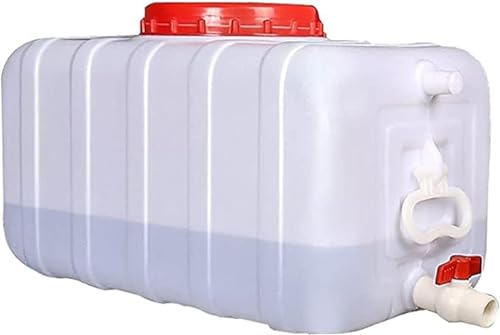 YXCUIDP Verdickter Tragbarer Wasserspeicher Haushalt Wassertank mit Wasserhahn for Camping Wandern Klettern, Reisen Outdoor-Aktivitäten (Color : White, Size : 300L) von YXCUIDP