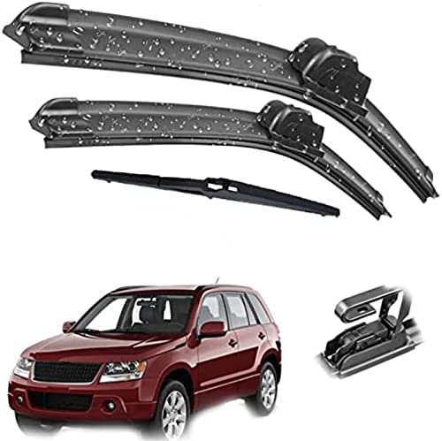 Scheibenwischer Teile für Suzuki Grand für Vitara 2005 2006 2007 2008 2009 2010 2011 2012 2013 2014 2015 Autofenster vorne hinten Windschutzscheibe Scheibenwischerblätter Set Kit 19 "19" 12 " von YXDSXYG