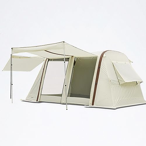 Aufblasbares Glamping-Zelt, Outdoor-Aufblaszelt, aufblasbares Campingzelt, geeignet für 5–8 Personen, Regenbeschichtung, DREI Seiten belüftet, schneller Aufbau von YXFAZPP