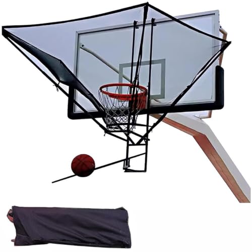 Basketball-Schießmaschine, professioneller Basketball-Return-Schieß-Übungsaufsatz, 180° drehbar für Korb mit Tasche zur Aufbewahrung, robuster Schießtrainer von YXFAZPP