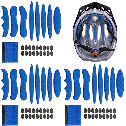 YXHZVON Klettverschlüssen Helm Polster-Schaumstoff-Kit, 3 Sätze Helm Bewegung Mit, Schwamm Helmpolster für Fahrrad-Motorrad Fahrradhelm,Blau YXHZVON Klettverschlüssen Helm Polster-Schaumstoff-Kit, 3 Sätze Helm Bewegung Mit, Schwamm Helmpolster für Fahrrad-Motorrad Fahrradhelm,Blau von YXHZVON