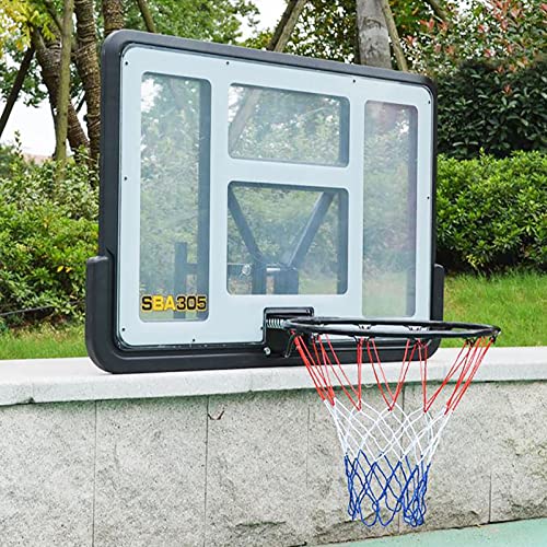 Basketballkorb PVC-Basketball-Rückwand, wandmontierter Basketballkorb für Jungen und Mädchen, Outdoor-Basketballsystem für Garten/Park/Schule von YXJPP