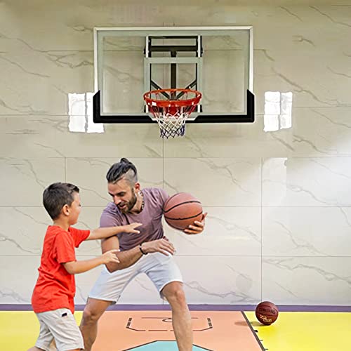 Basketballkorb für Kinder und Erwachsene zur Wandmontage für den Innenbereich, Basketballkorb für den Außenbereich, verstellbar von 2,4 bis 3 m, Basketball-Rückwand und -Ring, für den Einsatz auf de von YXJPP