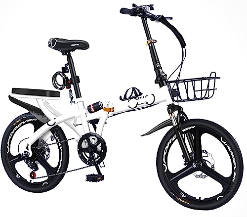 Klapprad für Erwachsene, Faltbares Fahrrad mit 7-Gang-Getriebe, Leicht zusammenklappbares Stadtrad mit Scheibenbremse, für Camping für Erwachsene, höhenverstellbar von YXJPP
