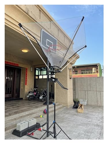 Zusammenklappbares Basketball-Rebounder-Netz-Rückgabesystem, tragbarer Schusstrainer, robuste tragbare vertikale Basketball-Barriere von YXJPP