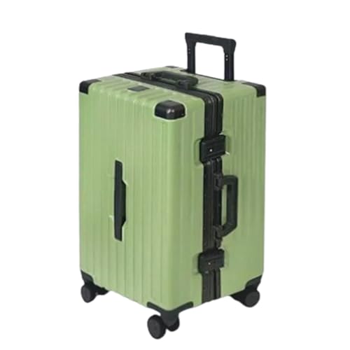 YXKJDS Bordkoffer, Gepäck, Trolley mit großem Fassungsvermögen und Aluminiumrahmen, für weibliche und männliche Studenten, Reisebox mit Universalrädern und Passwort (Green 20 inches) von YXKJDS