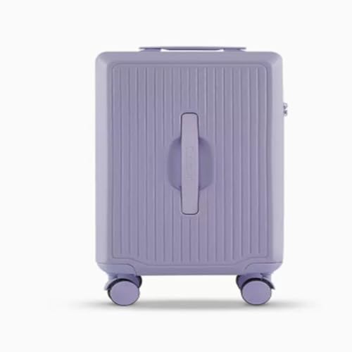 YXKJDS Multifunktionaler Koffer, hochwertiger, verbesserter Koffer, Leichter und stilvoller Trolley-Koffer, leiser Universal-Rollenkoffer (Purple 30inches) von YXKJDS