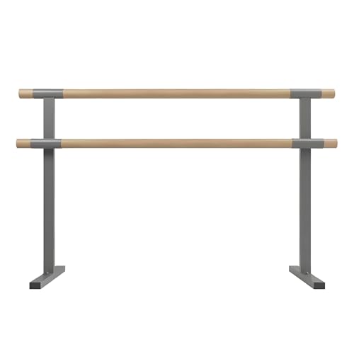 YXLYFDLY Ballettstange Ballettstange Aus Stahl Für Zu Hause, rutschfeste Tanzstange Für Fitness, Stretching, Gymnastik(Gray Double-bar,2.5m/8.2ft) von YXLYFDLY